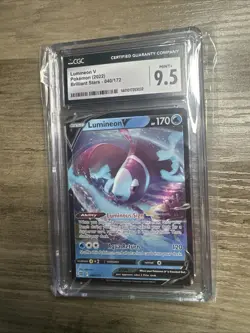 Pokemon Lumineon V 2022 Brilliant Stars 040/172 CGC Graded Mint + 9.5 - Image 1
