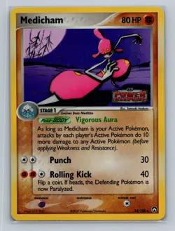 Pokemon Power Keepers #34/108 Medicham Reverse Holo Uncommon - Image 1