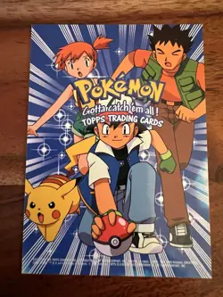 1999 Pokemon Blue Topps Checklist Movie Edition Ash Pikachu Item Lot 1 of 2 - Image 2