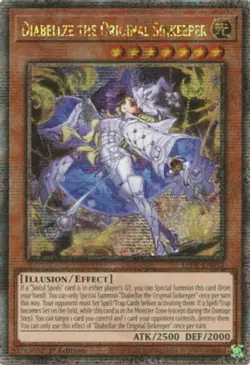 Yugioh! LP Diabellze the Original Sinkeeper - LEDE-EN012 - Quarter Century Secre - Image 1