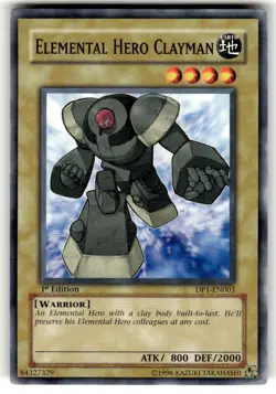Yu-Gi-Oh! TCG Normal Elemental Hero Clayman Regular DP1-EN002 NM Common - Image 1