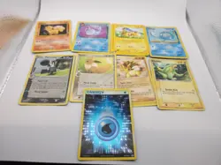 Vintage Pokemon Card Lot 9 Cards Played With Pikachu - Image 1