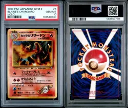 1999 Pokemon Japanese Gym 2 Blaine's Charizard Holo Card #6 PSA 10 Gem Mint - Image 3
