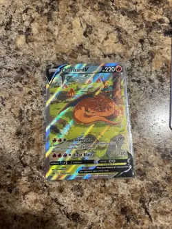 Pokemon TCG Charizard v Black Star Promo SWSH260 Holo Card Good Condition - Image 1