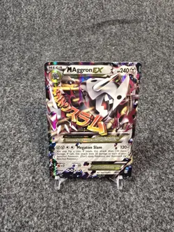 Pokemon TCG Mega M Aggron EX 94/160 XY Primal Clash Ultra Rare Holo Card MP - Image 1