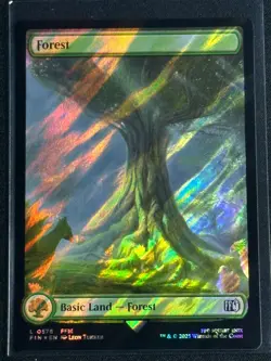 Magic MTG Final Fantasy Collector's Commander Surge Foil Forest SP FFX 3 - Image 1