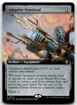 Adaptive Omnitool (Extended Art) #32 MTG Aetherdrift NM X1 - Image 1