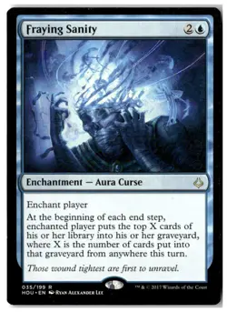 MTG Fraying Sanity - Hour of Devastation Moderately Played English Playset (x4) - Image 2