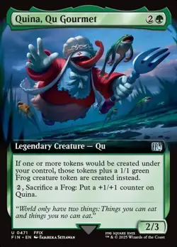 1x - Quina, Qu Gourmet - Extended Art #471 - Final Fantasy - CUC NM MTG - Image 1