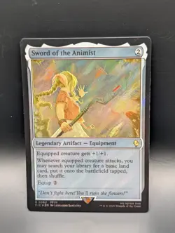 MTG - Sword of the Animist - SURGE FOIL - Legendary Artifact - FIC 362 - NM - Image 1