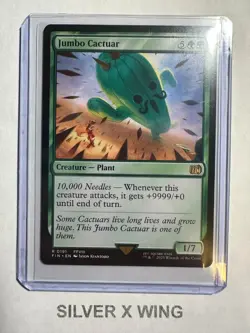 Jumbo Cactuar x1, MTG, Magic the Gathering, Final Fantasy, FIN, NM - Image 1