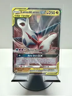 Pokemon Latias & Latios GX TAG TEAM Ultra Rare Full Art Holo Sm-Team Up 113/181 - Image 1