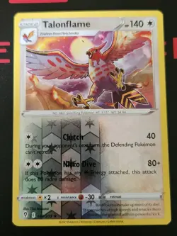 Pokemon TCG Talonflame Evolving Skies 140/203 Reverse Holographic Rare Card - Image 1