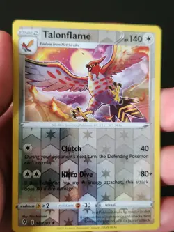 Pokemon TCG Talonflame Evolving Skies 140/203 Reverse Holographic Rare Card - Image 3