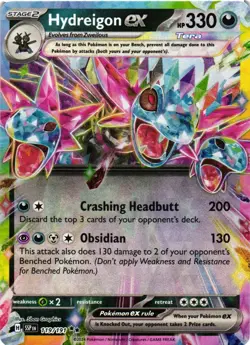 Pokemon TCG Hydreigon ex 119/191 Surging Sparks Scarlet & Violet Double Rare NM - Image 1