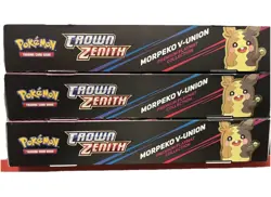 Pokemon Crown Zenith Morpeko V-Union Premium Playmat Collection Lot of 3 - Image 2