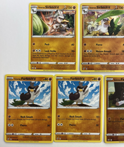 Pokemon Tcg Lot of 5 Galarian Farfetch'd, Sirfetch'd Reverse Holo Common basic - Image 2