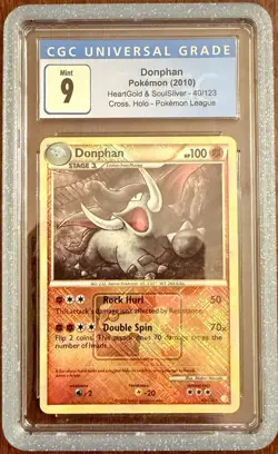 CGC 9 Mint 2010 POKEMON HEARTGOLD & SOULSILVER #40 DONPHAN Crosshatch HOLO - Image 1
