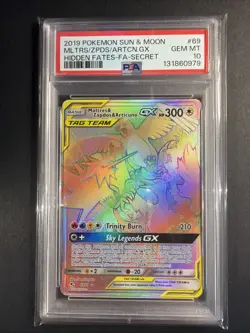 Pokemon TCG Moltres Zapdos Articuno GX 69/68 SCR Hidden Fates PSA 10 GEM MINT - Image 1