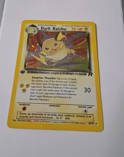 Pokemon Dark Raichu Holo 1st Edition Team Rocket #83/82 - Secret Rare - Image 1
