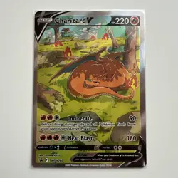 Pokemon TCG Charizard v SWSH260 Black Star Promos Full Art UPC - Image 1