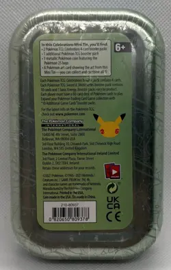 Pokemon TCG 2021 Celebrations Mini Tin Chimchar Turtwig Piplup Factory Sealed - Image 2