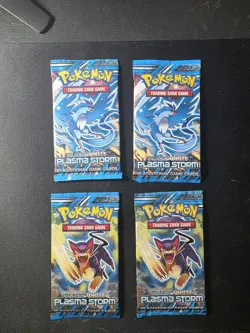 2013 Pokemon Back & White New & Factory Sealed Plasma Storm Booster Packs x 4 - Image 1