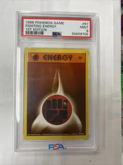 1999 Pokemon Game Fighting Energy 1st Edition PSA 9 - Image 1