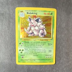 Pokemon TCG Nidoking Base Set Holo Rare Card 11/102 Stage 2 - Image 1