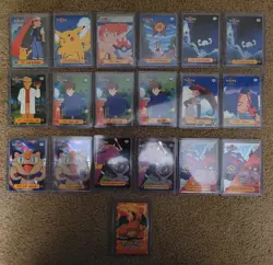Pokemon Topps Vintage TV Cards Charizard Die-Cut Puzzle LOT 19 Cards (4 Holo) - Image 1