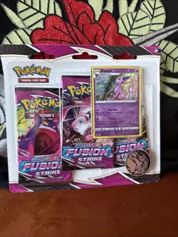 Pokemon TCG Sword Shield Fusion Strike Eevee Promo Card 3 Pack Blister - Image 3