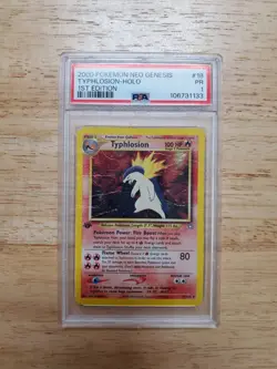 Pokemon PSA 1 Poor 2000 Typhlosion 18/111 1st Edition Neo Genesis Holo Card - Image 1