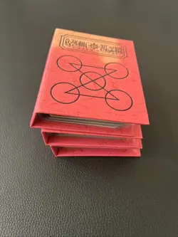 Three (3) Zatch Bell! The Card Battle Red Spell Book Binders With Cards - Image 1