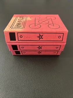 Three (3) Zatch Bell! The Card Battle Red Spell Book Binders With Cards - Image 2