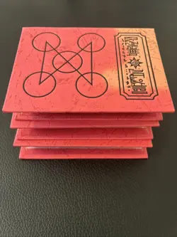 Three (3) Zatch Bell! The Card Battle Red Spell Book Binders With Cards - Image 3