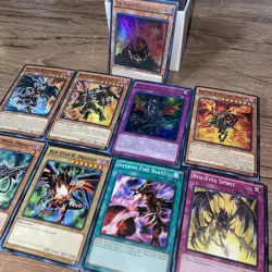 Vintage Yu-Gi-Oh 9 Card Lot Featuring Red Eyes B. Dragon - Image 2