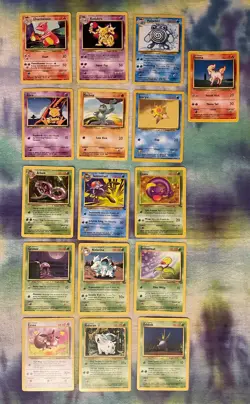 Lot of 16 Pokemon 1999 Cards (7 from set #102, 4 from set #62, 5 from set #64) - Image 1