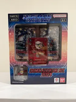RARE🔥Digimon Adventure 2024 Box with Hawkmon Figure and Promo Card - Image 1