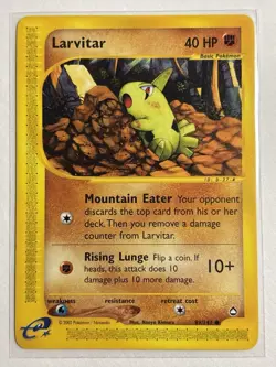 Larvitar 89/147 - Aquapolis Non Holo Pokemon Card - Image 1