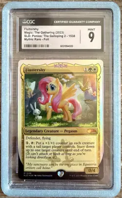 CGC 9 MINT Fluttershy FOIL Secret Lair My Little Pony Magic the Gathering MTG - Image 1