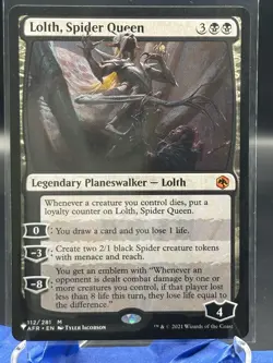 1x Lolth, Spider Queen (112) Adventures in the Forgotten Realms LP MTG Magic x1 - Image 1