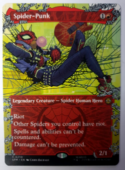 Spider-Punk - Borderless Rare - MTG Marvel Spider-Man - 0210 NM - Image 1