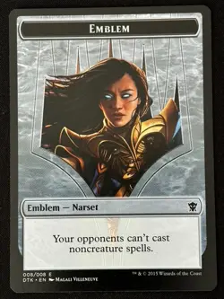 1x MTG Emblem - Narset Transcendent - Dragons of Tarkir (DTK) #8 - Magic - Image 1