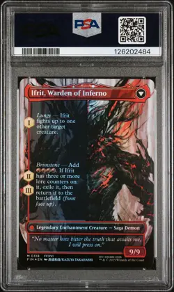 PSA 10 ~ CLIVE, IFRIT'S DOMINANT IFRIT WARDEN INFERNO 318 FOIL MTG Final Fantasy - Image 3