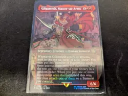 MTG Magic the Gathering FOIL Gilgamesh, Master-at-Arms Borderless FIN! - Image 1