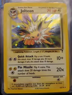 Pokemon Jolteon Legendary Collection Holo Rare Card 14/110 LP/NM Condition - Image 1