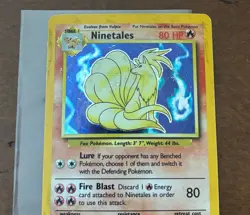 Pokemon TCG Ninetails Holo Card 1999 Base Set, #12/102 - HP - Image 2
