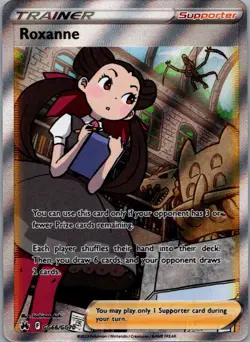 Roxanne GG66/GG70 Rare Ultra Crown Zenith Galarian Gallery Pokemon Near Mint - Image 1
