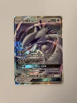 Pokemon TCG Lugia GX Sun & Moon Lost Thunder Holo Ultra Rare Card 159/214 LP - Image 1