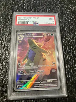 2023 POKEMON PAL EN-PALDEA EVOLVED ILLUSTRATION RARE #222 TYRANITAR PSA 9 - Image 1